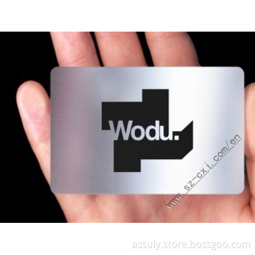 Etched Stainless Steel Card